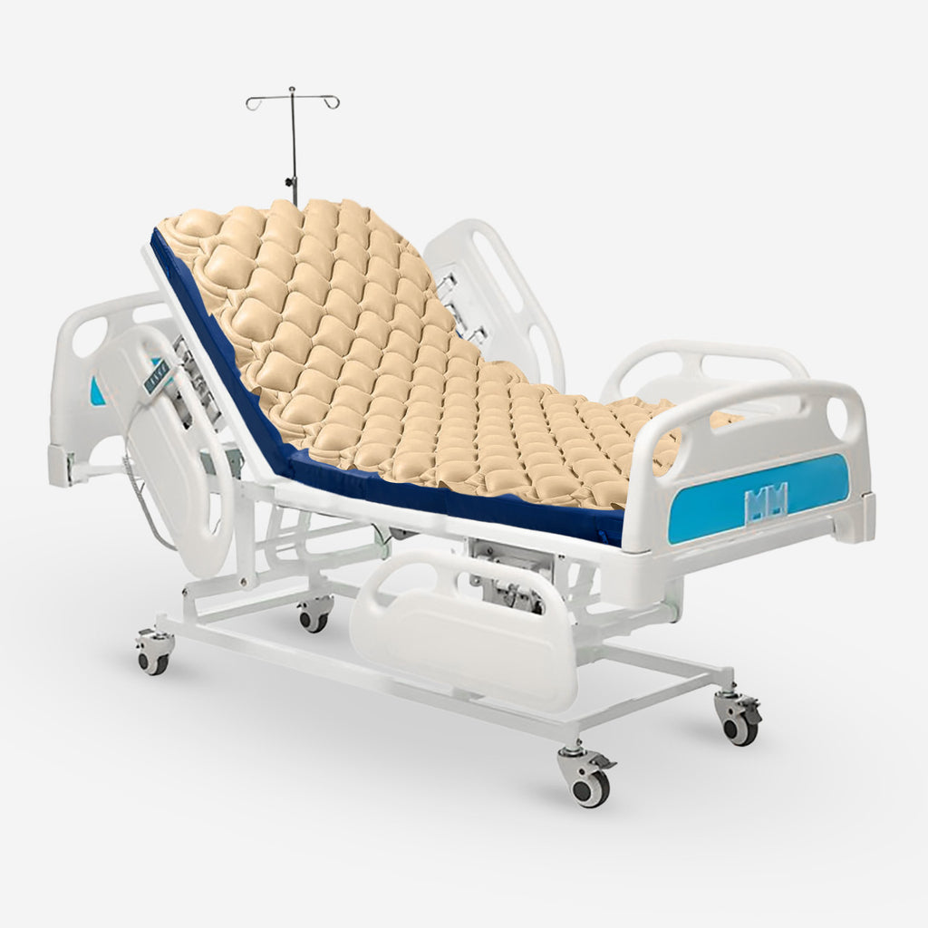 Catre Cama Clínica Eléctrica 4 Posiciones Premium + Colchón + Colchón Antiescaras