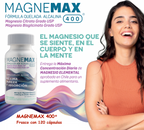 Magnemax 400® Magnesio 400 mg Elemental – Citrato + Bisglicinato Grado USP | 120 Cápsulas
