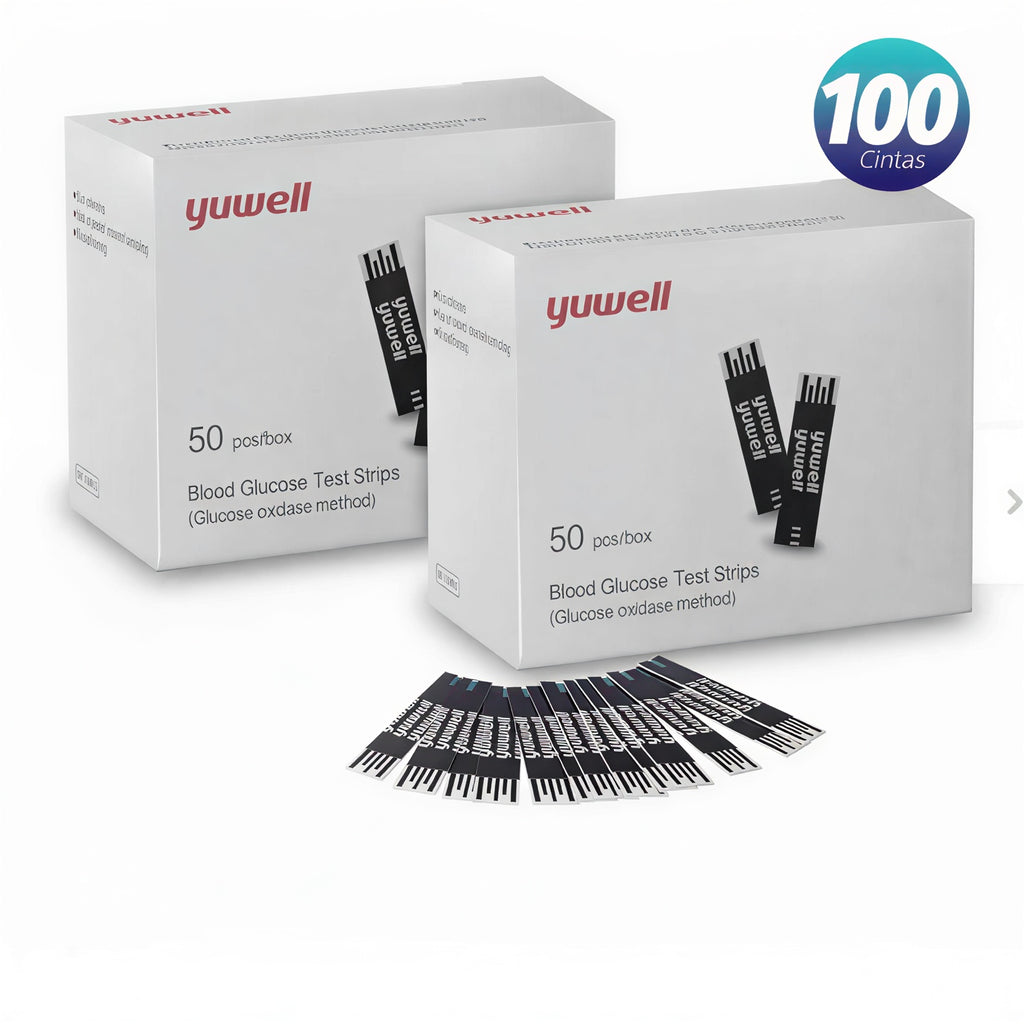 Tiras Reactivas (Cintas) para Glucómetro Yuwell 582 - 100 Unidades