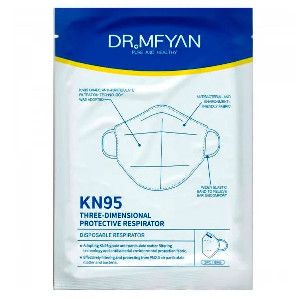 Mascarillas faciales KN95 Dr. x 1 MFyan Chengda (empaque aluminio)