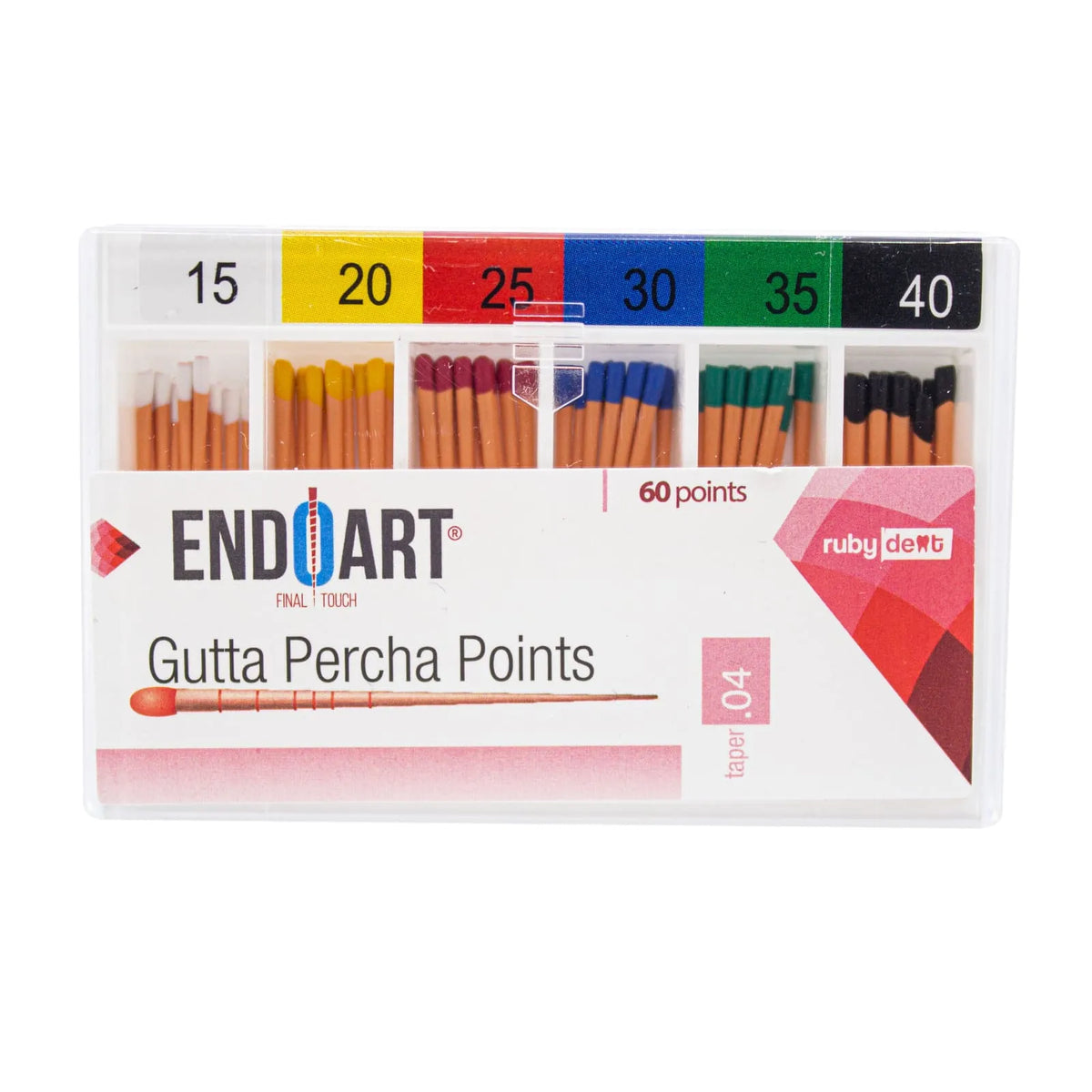 Conos de gutapercha Taper .04 Endoart Incidental