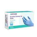 Guantes de Vinilo Adicare Examinación sin Polvo Talla M 100 Unidades Azul - Imagen 1