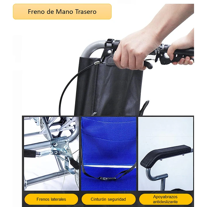 Silla de Ruedas Geriátrica Plegable 4