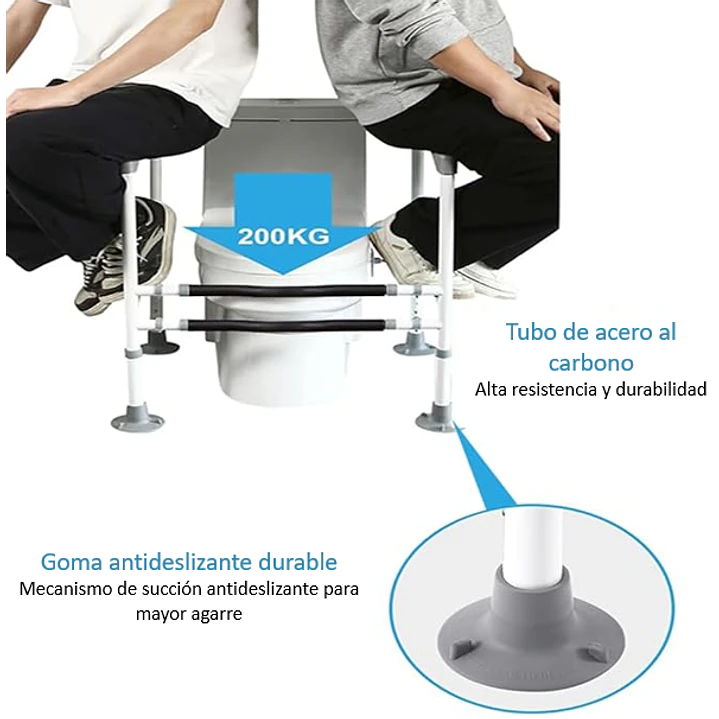 Barra Apoyo / Marco Seguridad Para Inodoro Baño 6