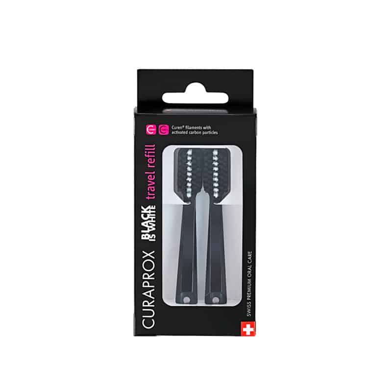 Repuesto Cepillo Set Travel Black is White | Curaprox