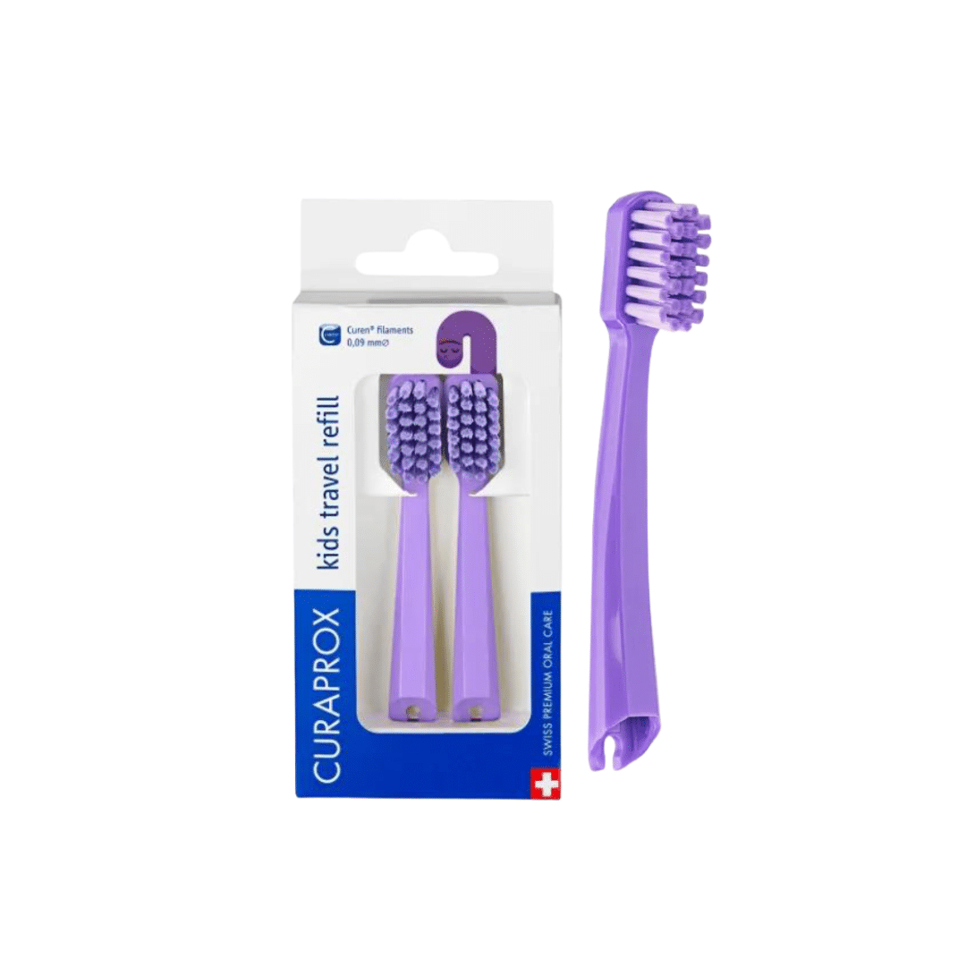Set cabezal cepillo Travel Kids (2 un.) | Curaprox