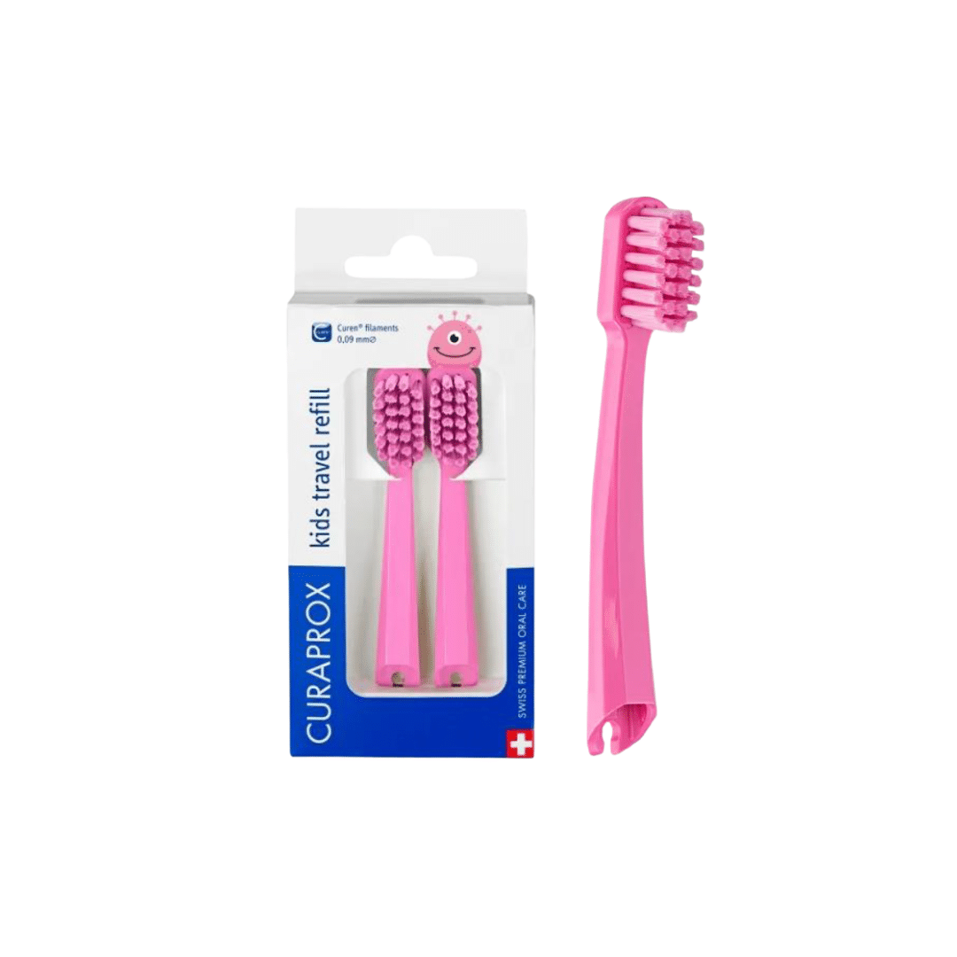 Set cabezal cepillo Travel Kids (2 un.) | Curaprox