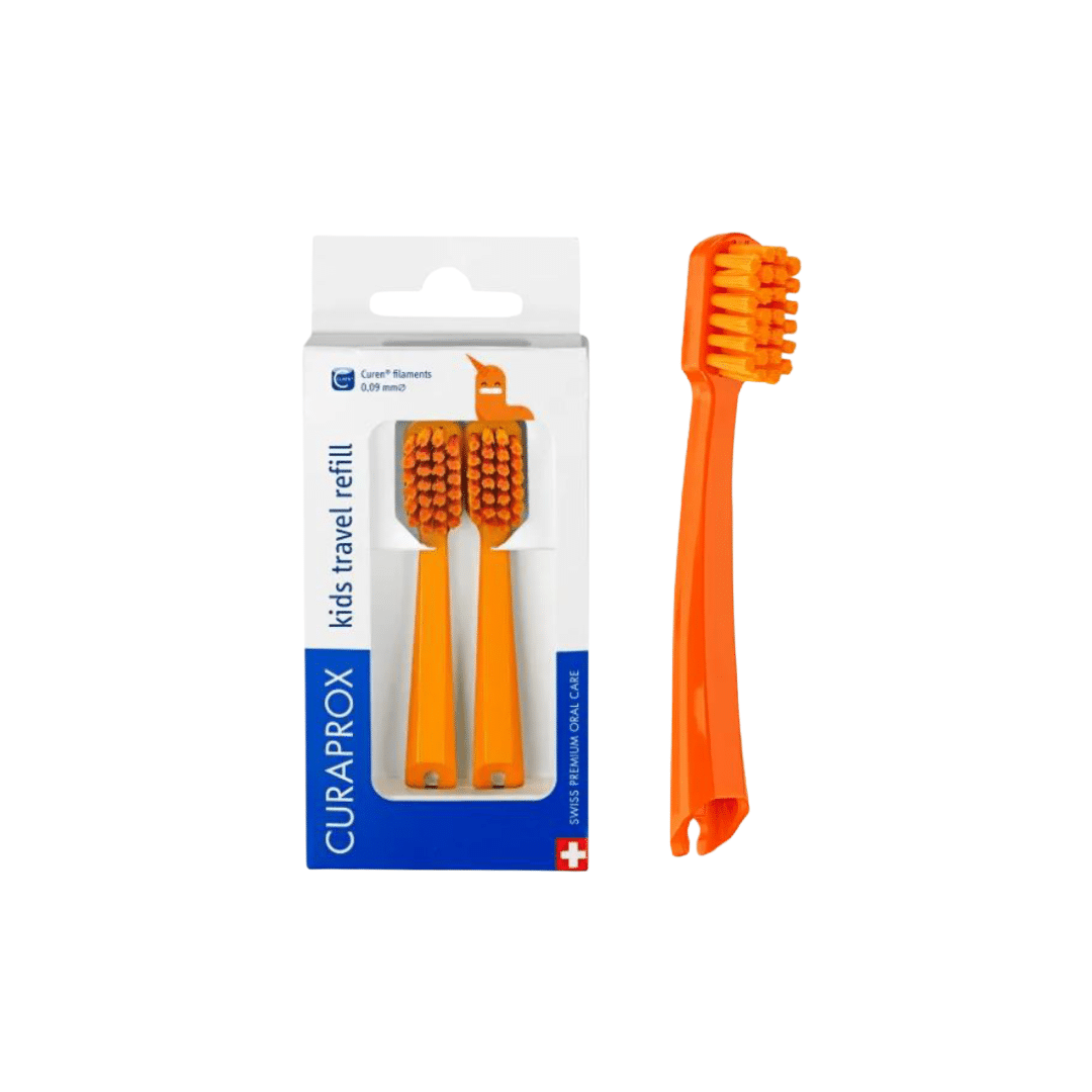 Set cabezal cepillo Travel Kids (2 un.) | Curaprox