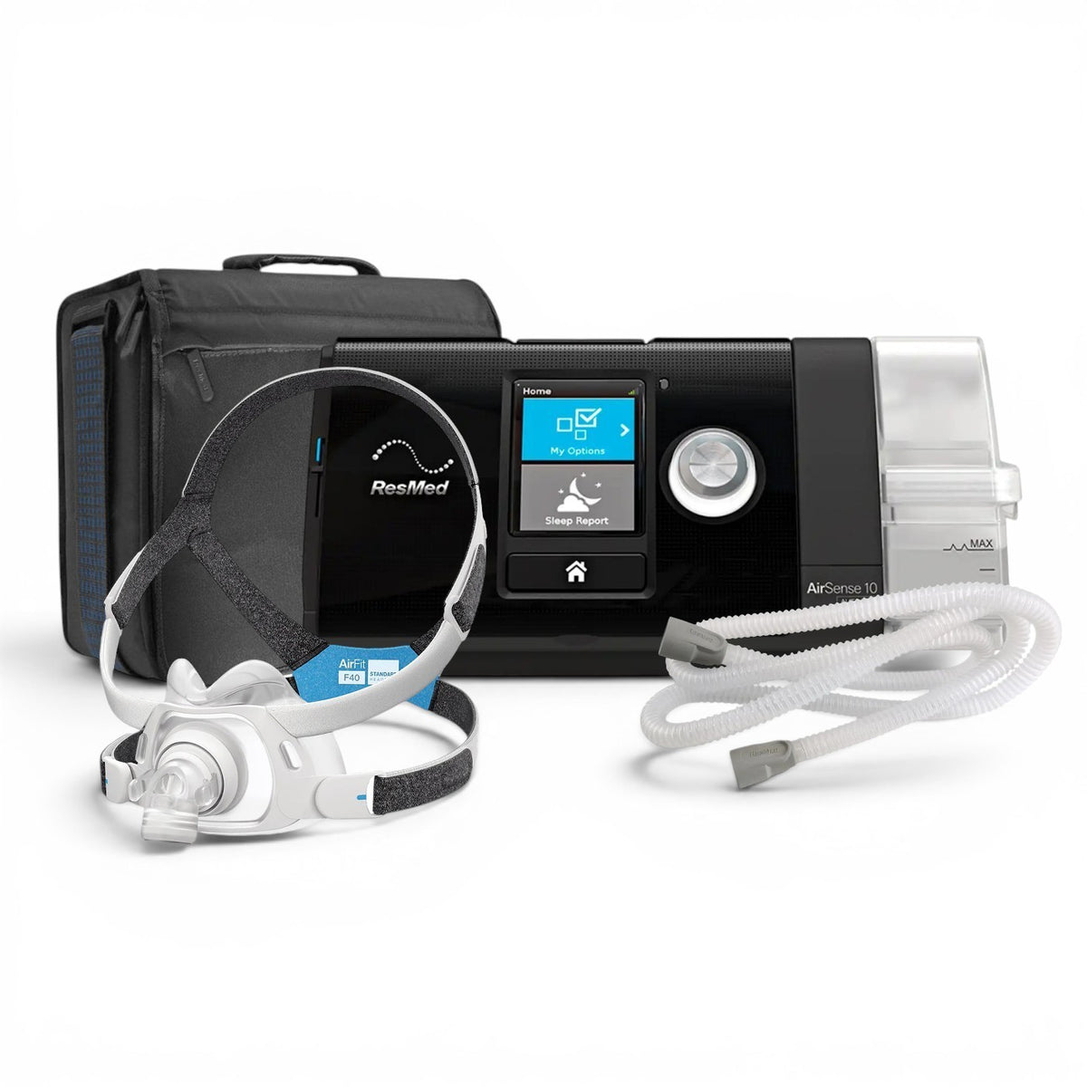 Auto CPAP AirSense10 con Tubo Estándar y Mascarilla Buconasal F40 | Resmed