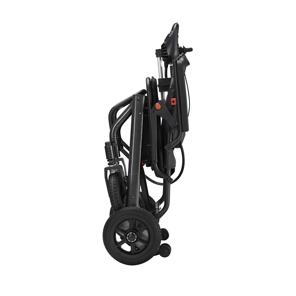 Silla de ruedas eléctrica plegada