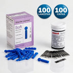 100 Tiras de Medición Glucómetro Yuwell 582 + 100 Lancetas (IA)