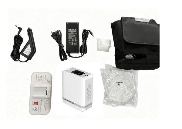 Concentrador de Oxígeno Portátil Meditech M6 (Hasta 6 Lts/min) – Set con 2 Baterías y Accesorios - vista 2