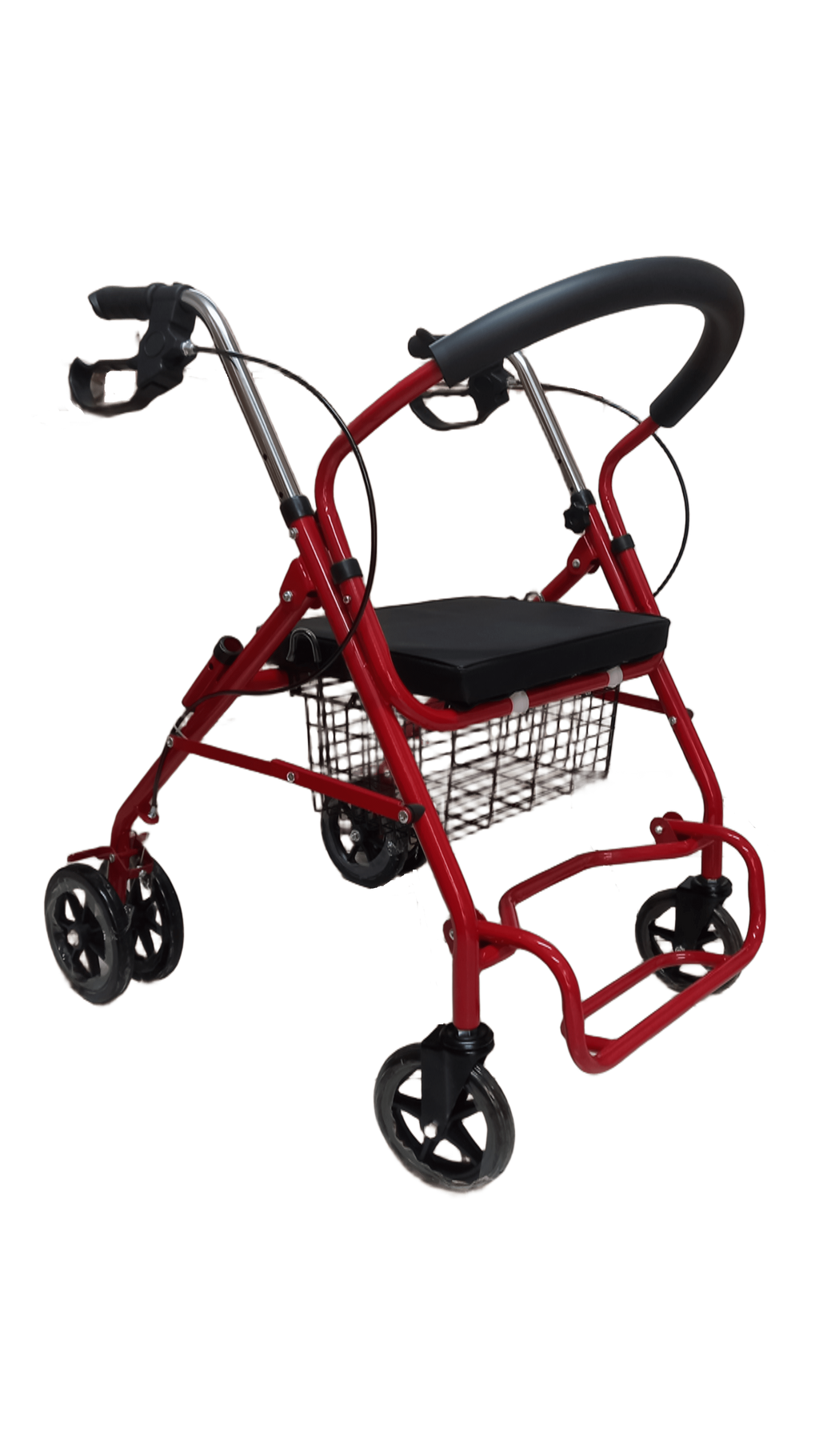 Andador Otopédico Plegable 4 Ruedas Asiento Canasto