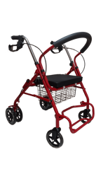 Andador Otopédico Plegable 4 Ruedas Asiento Canasto
