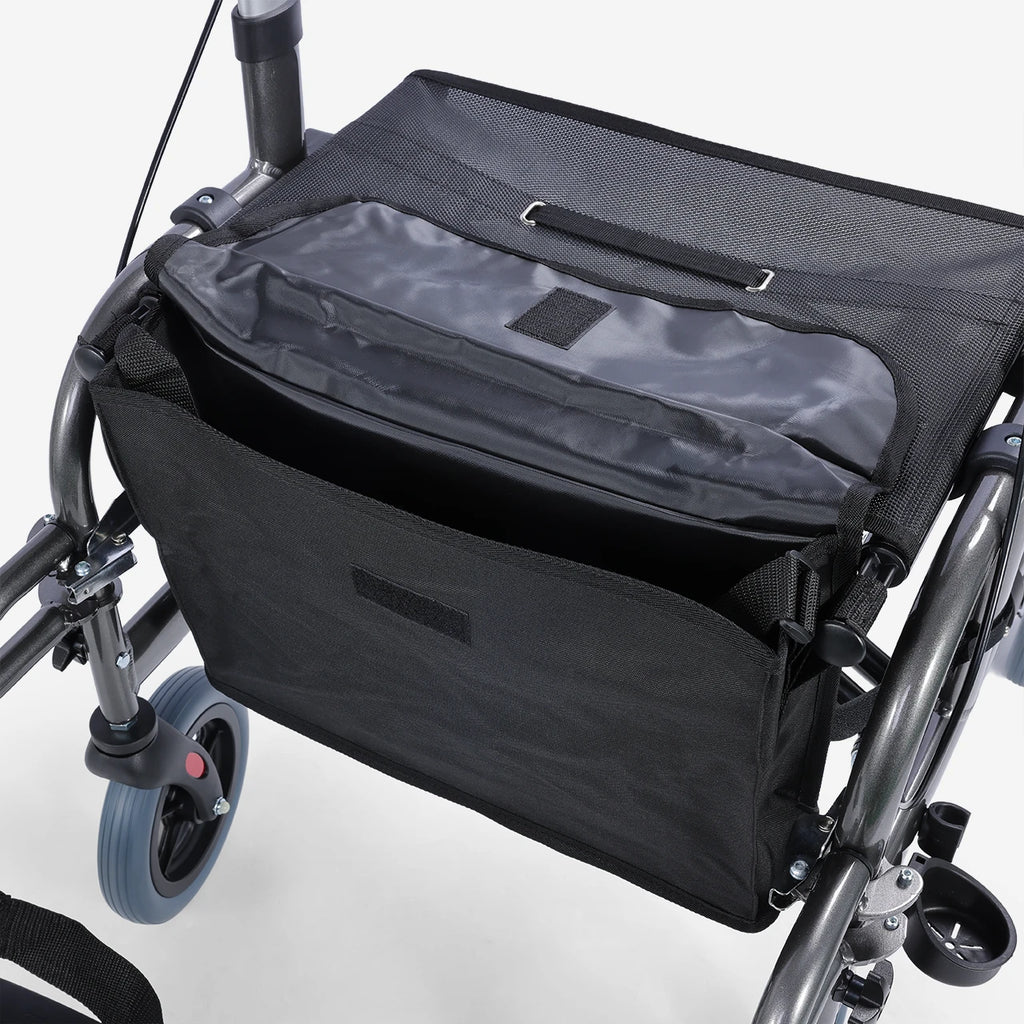 Andador 4 Ruedas Canasto Asiento y Reposapiés Pro