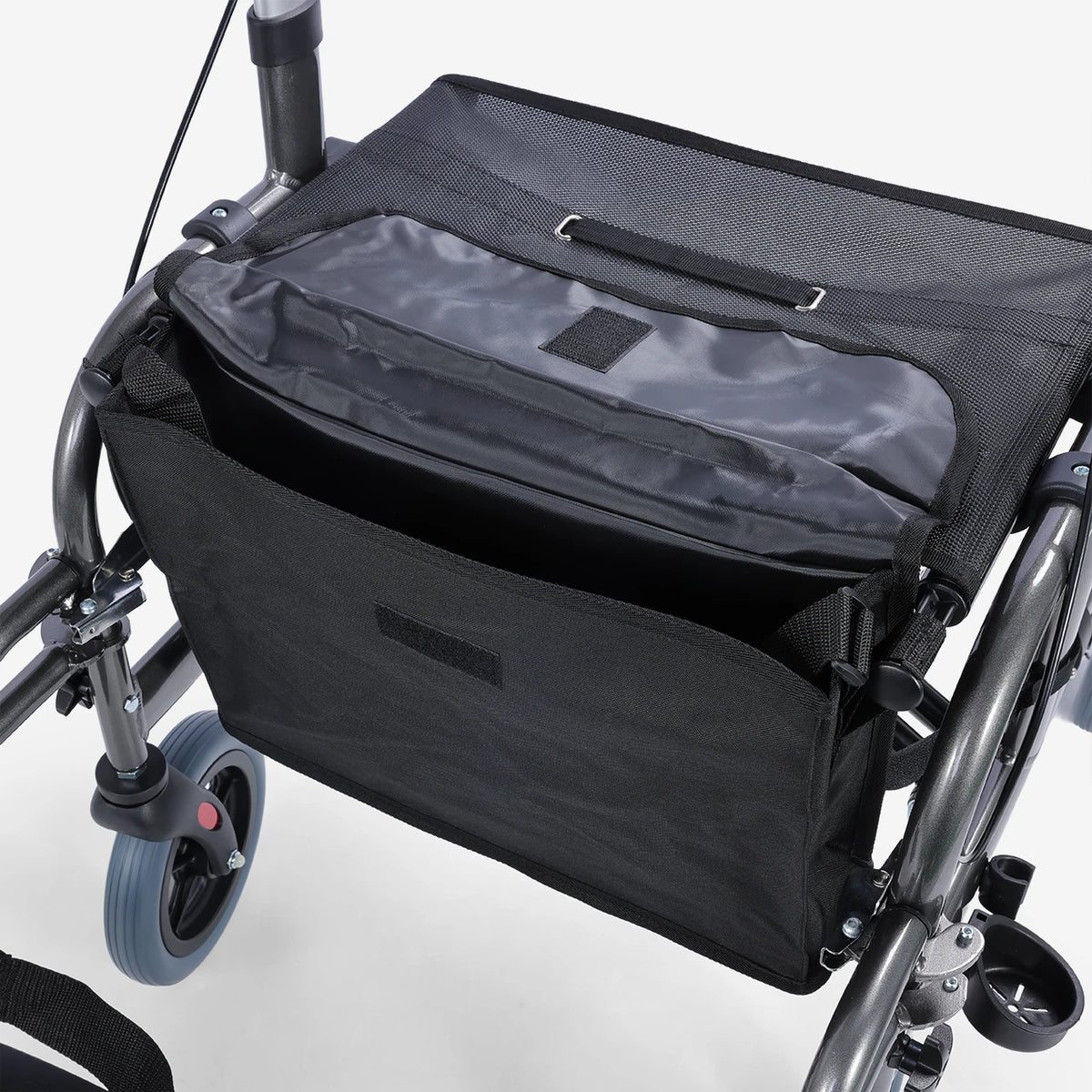 Andador 4 Ruedas Canasto Asiento y Reposapiés Pro