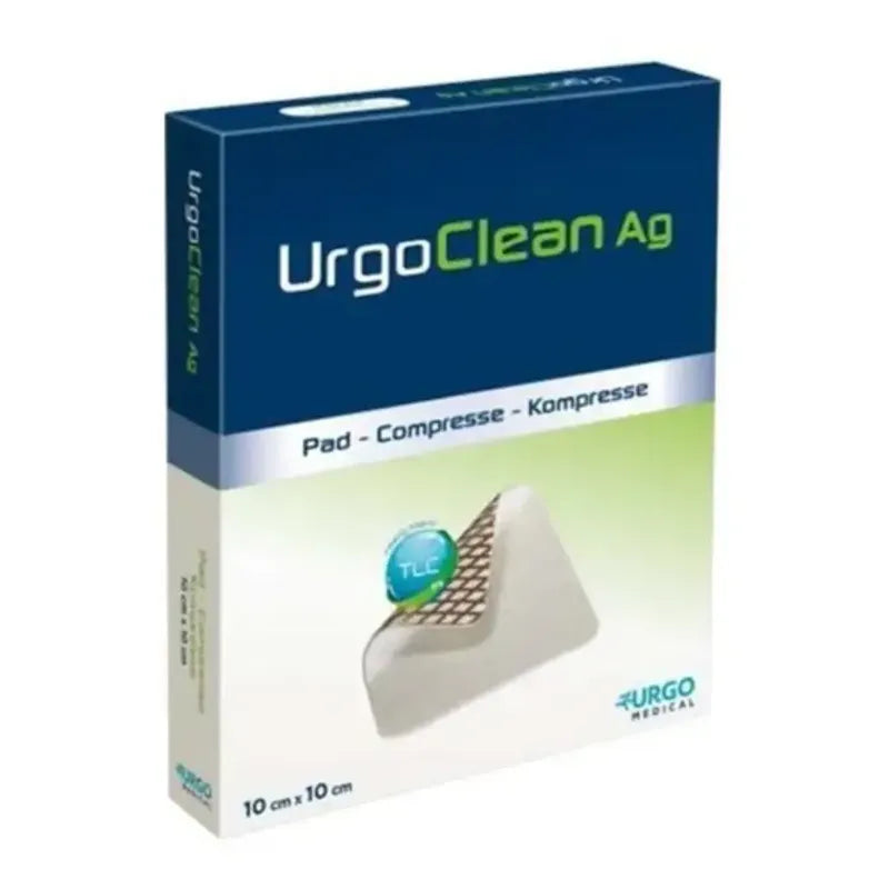Apósito Desbridante con Plata UrgoClean Ag 10x10 cm – Urgo – 552155