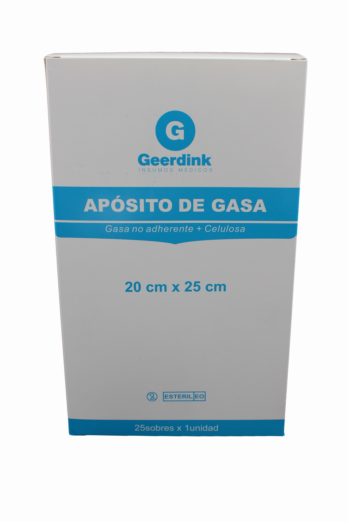Apósito De Gasa No Tejida Estéril Geerdink 20CM x 25 CM.