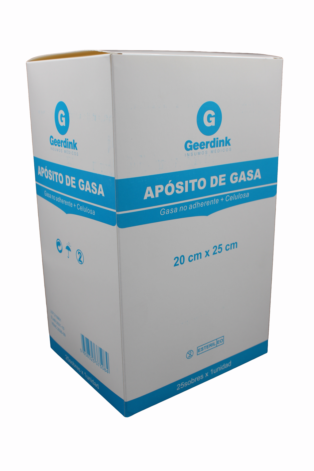 Apósito De Gasa No Tejida Estéril Geerdink 20CM x 25 CM.