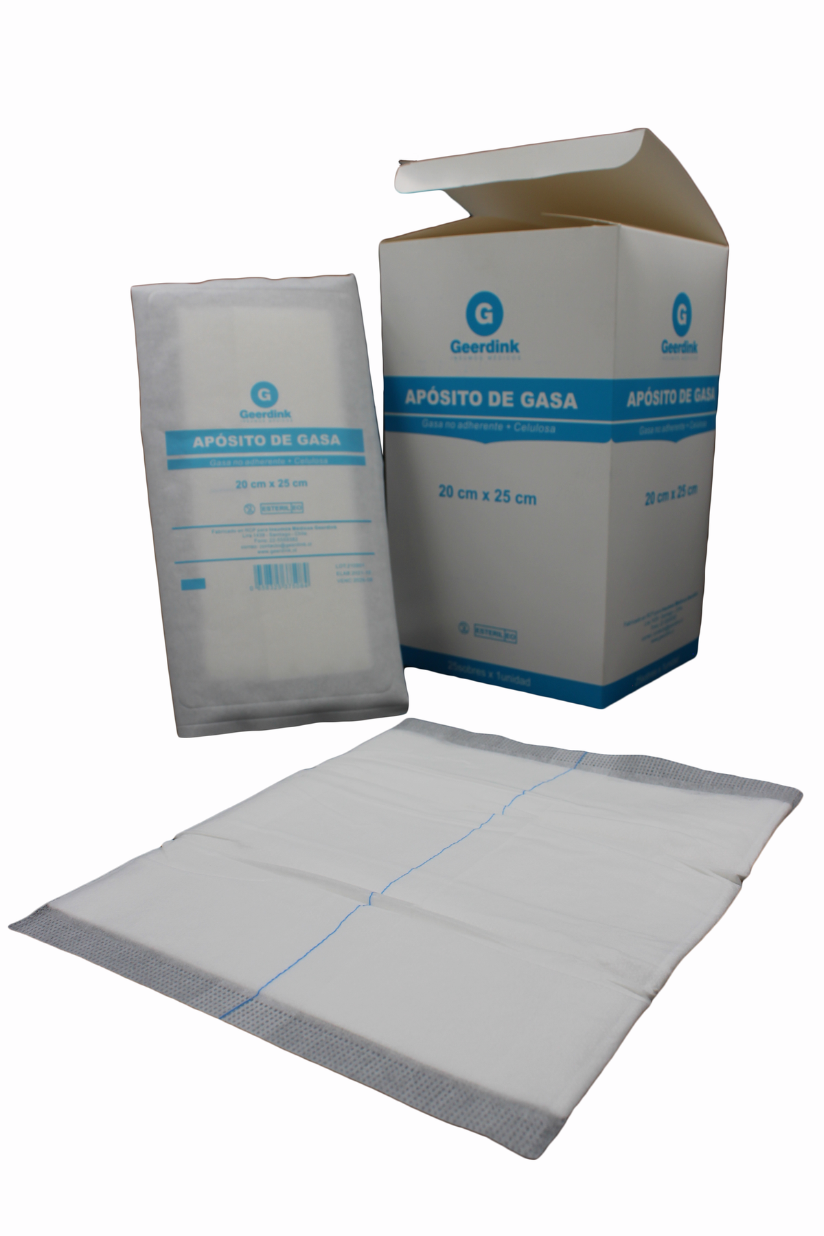 Apósito de gasa no tejida estéril Geerdink 20x25 cm - Unidad