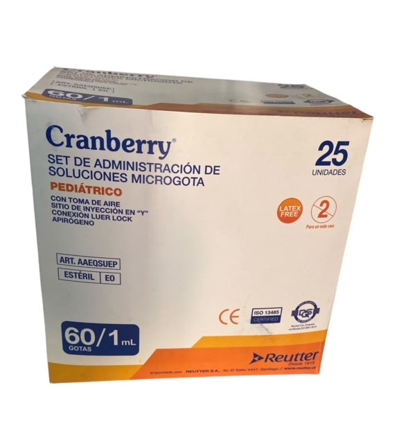 Set De Microgoteo Pediatrico 60/1ML Cranberry
