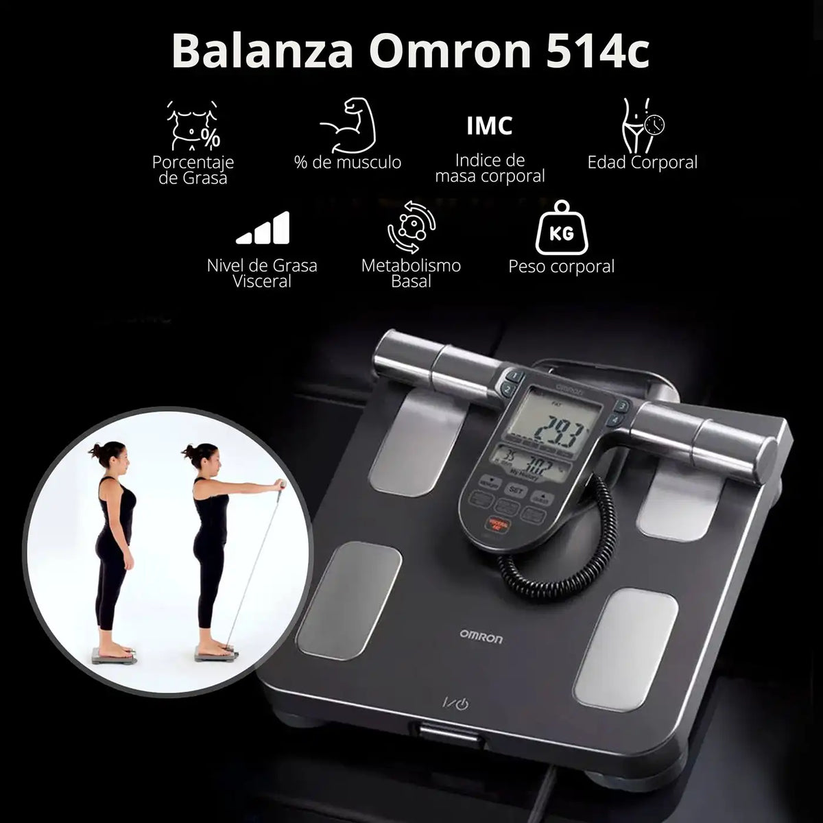 Balanza Omron 514C con Tallímetro Seca 206