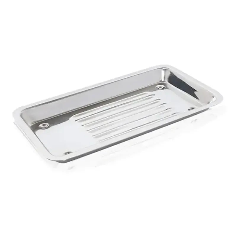 Bandeja Acero Acanalada Chica - 20x11x1 cm