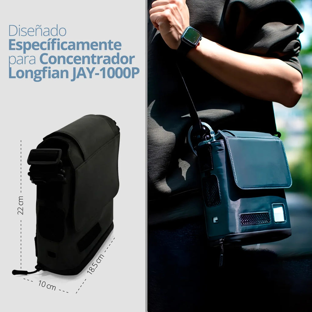 Bolso Transporte Oxígeno Portátil Longfian JAY-1000P - TOPMEDIC