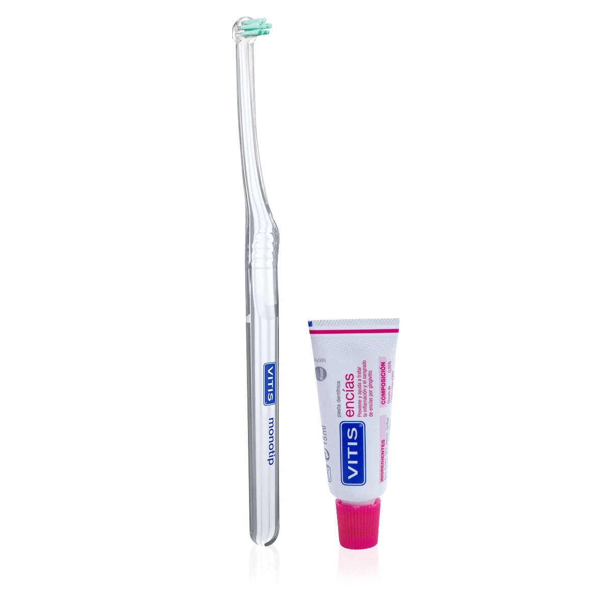 PACK CEPILLO VITIS MONOTIP + PASTA ENCÍAS 15ML