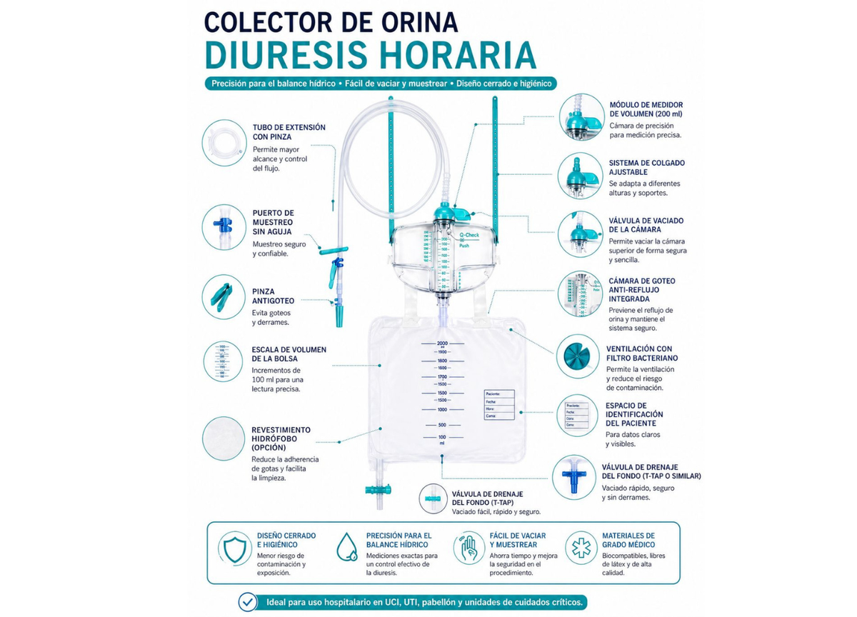 COLECTOR DE ORINA DIURESIS HORARIA