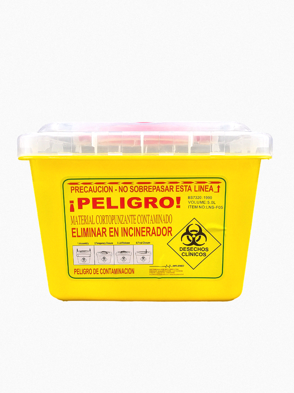 Cajas Plástica Para Desechos Cortopunzante