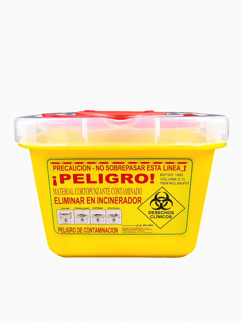 Cajas Plástica Para Desechos Cortopunzante