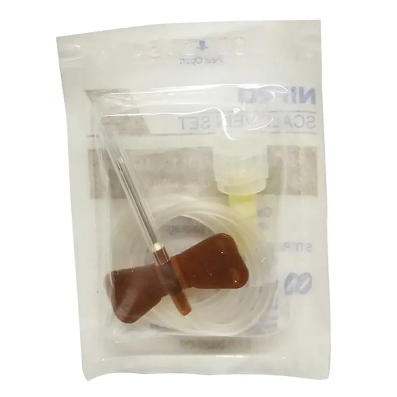 Conjuntos de Infusión con Alas (Mariposa) Nipro – 19G x 3/4 (1.1x19mm) – Café