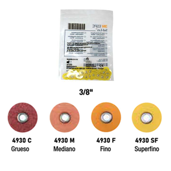 Discos Soflex Plasticos 30 un 3M Solventum