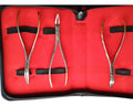 Set 3 Forcep Extracción Raíces Dentales Pacard Mango Dorado
