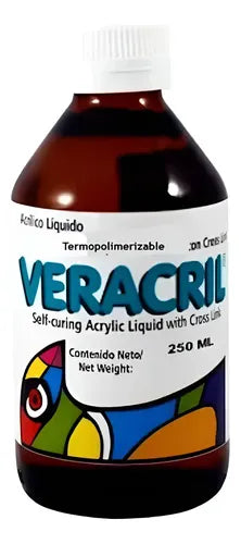 Monómero Veracril Termocurado Líquido Dental 250cc Premium