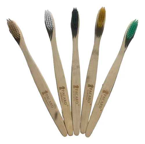 Pack Cepillos De Dientes De Bambú Ecológico 10u Calidad Stgo