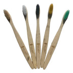 Pack Cepillos De Dientes De Bambú Ecológico 10u Calidad Stgo