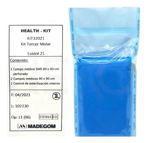 Kit Quirúrgico Tercer Molar Dental 3 Campos 90x90 Control