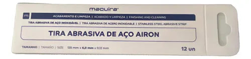 Huincha Lija Acero 125mm Dental 6mm 12 Tiras Maquira Calidad