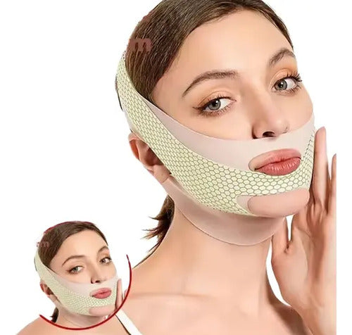 Mentonera Faja Facial Premium Doble Tela Comodidad Completa
