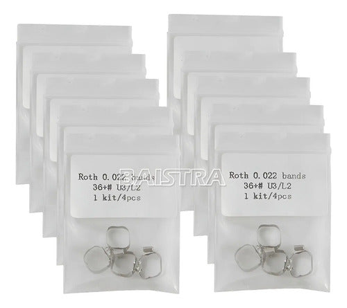Bandas Molares Con Tubo Set De 4 Bandas Ortodoncia Santiago