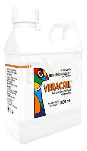 Monómero Veracril Termocurado Líquido Dental 1 Litro Premium