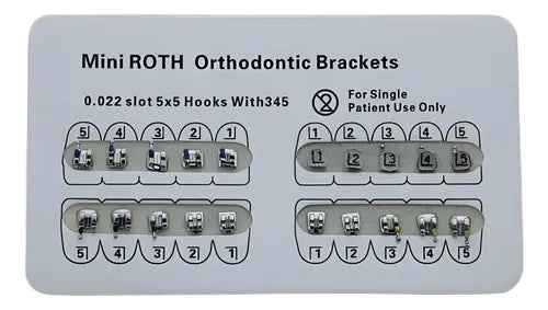 Brackets Mini Roth 0.22 Hook 3-4-5 Calidad Santiago