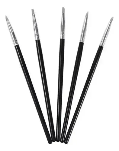 Pack 5 Pinceles De Silicona Para Composite Dental Santiago