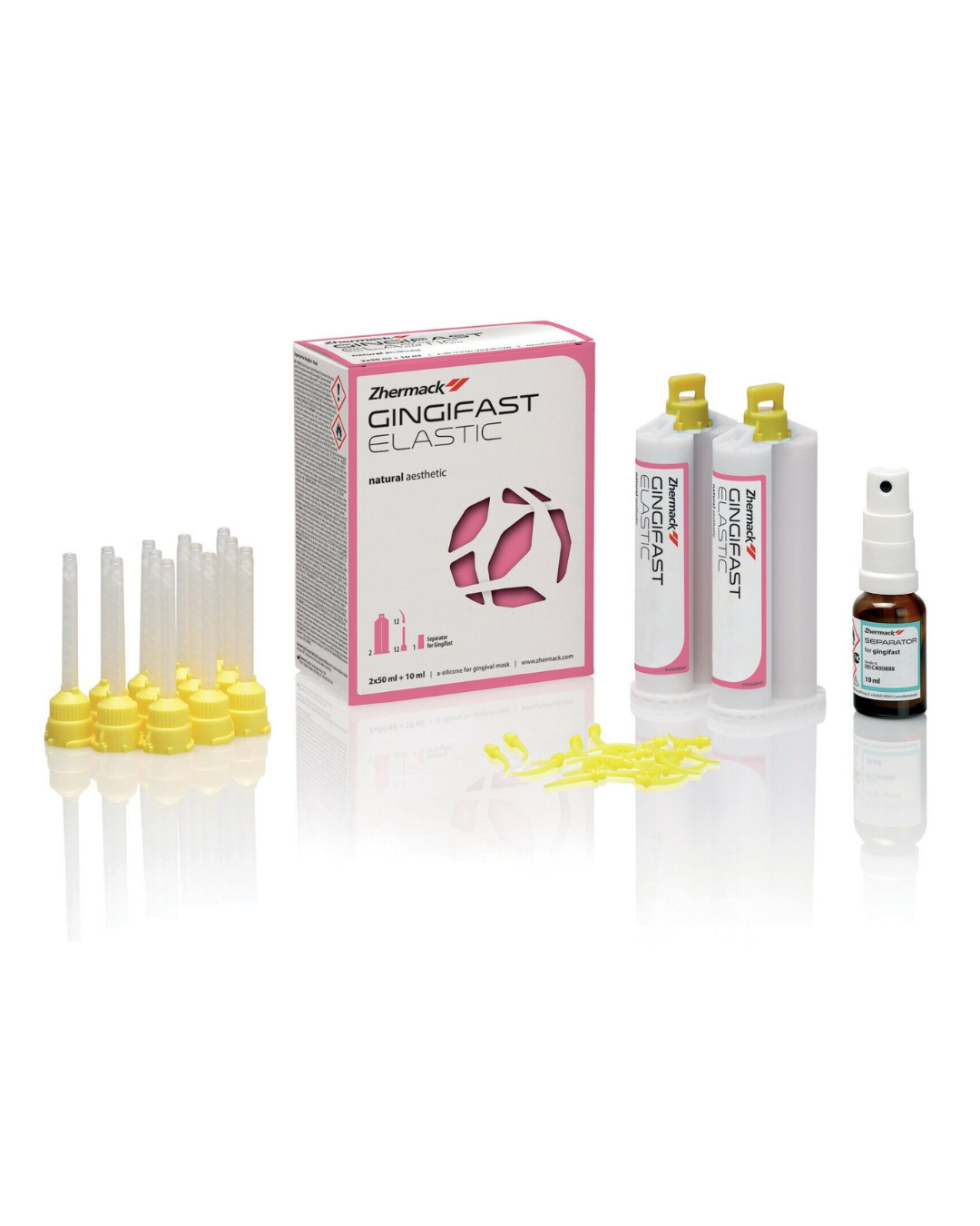 GINGIFAST ELASTIC, SILICONA PARA REPRODUCCION DE ENCIA, PUNTAS + 2 X 50 ML.