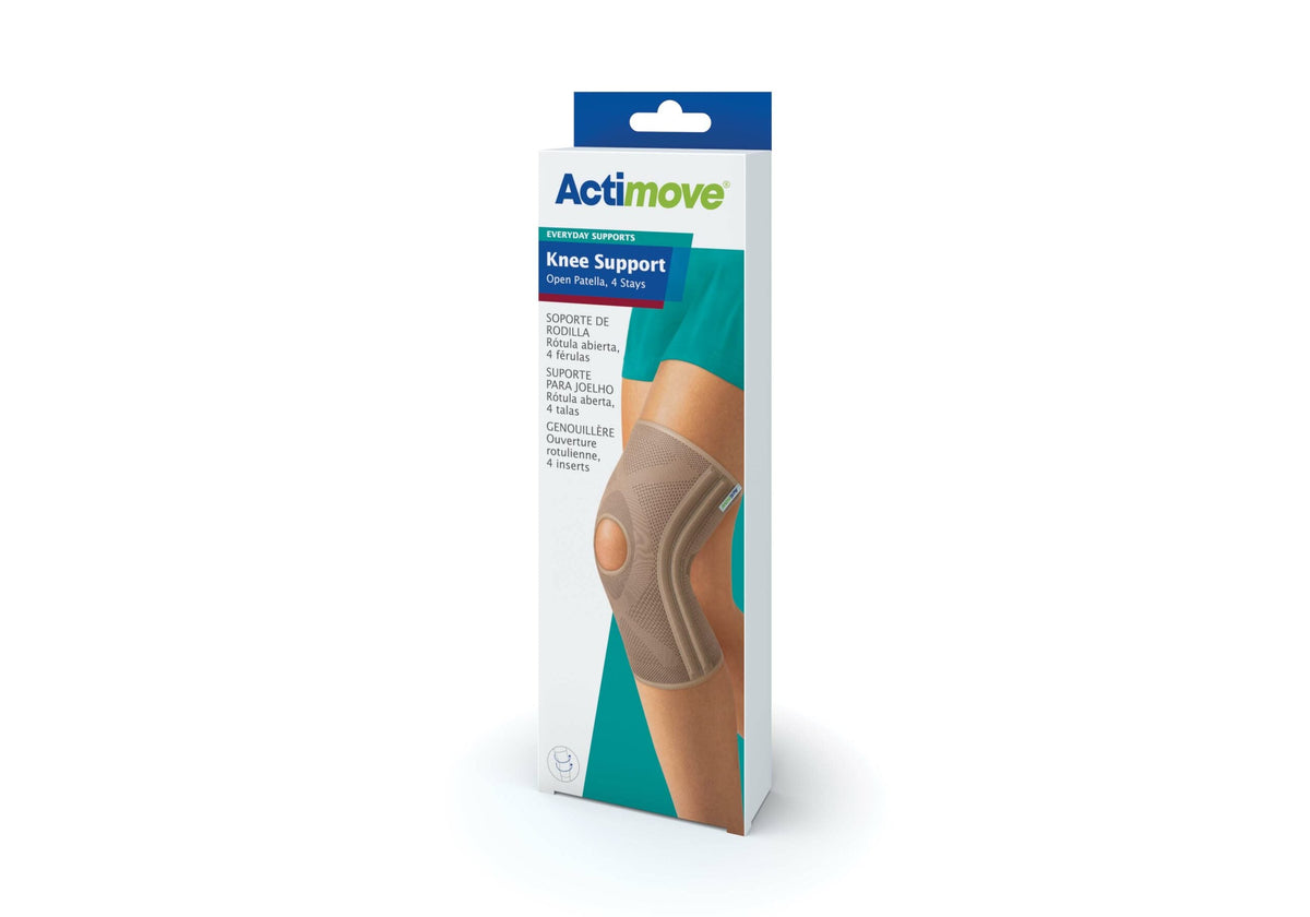 Rodillera Actimove /soporte De Rodilla Rotula Abierta color Beige