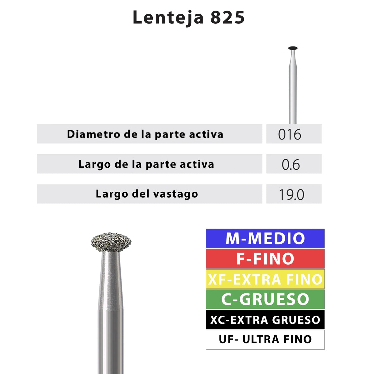 FRESA DE DIAMANTE LENTEJA 825 MDT