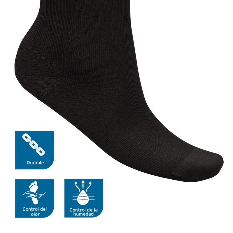 Calcetín forMen Muslo 15 - 20 mmhg Negro - tubotiquin.cl