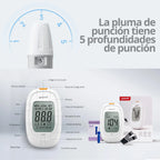 Glucómetro Yuwell 582 Smart + Voz Guiada + Bluetooth + 100 Cintas 100 Lancetas